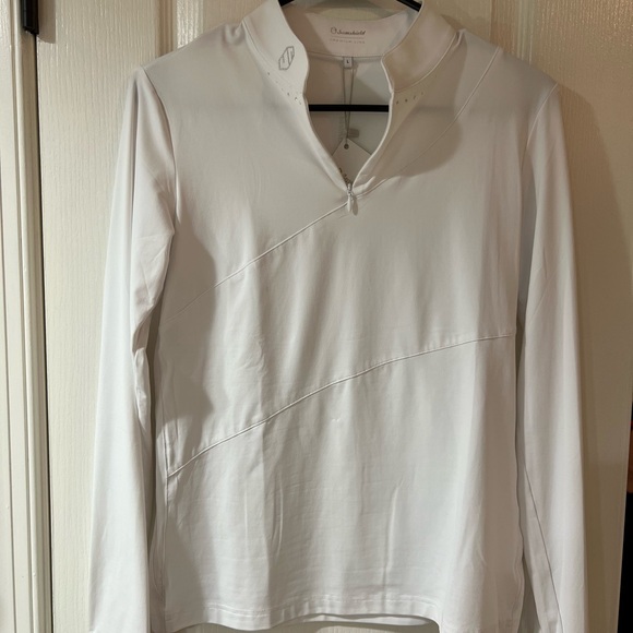 Samshield Lana Women's White Long Sleeve Riding/ Competition Shirt NEW with tags - Picture 7 of 8
